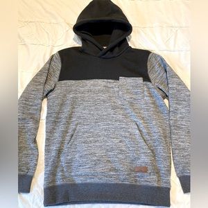 Quiksilver Keller Block Hooded Fleece sweatshirt size M w/ pocket